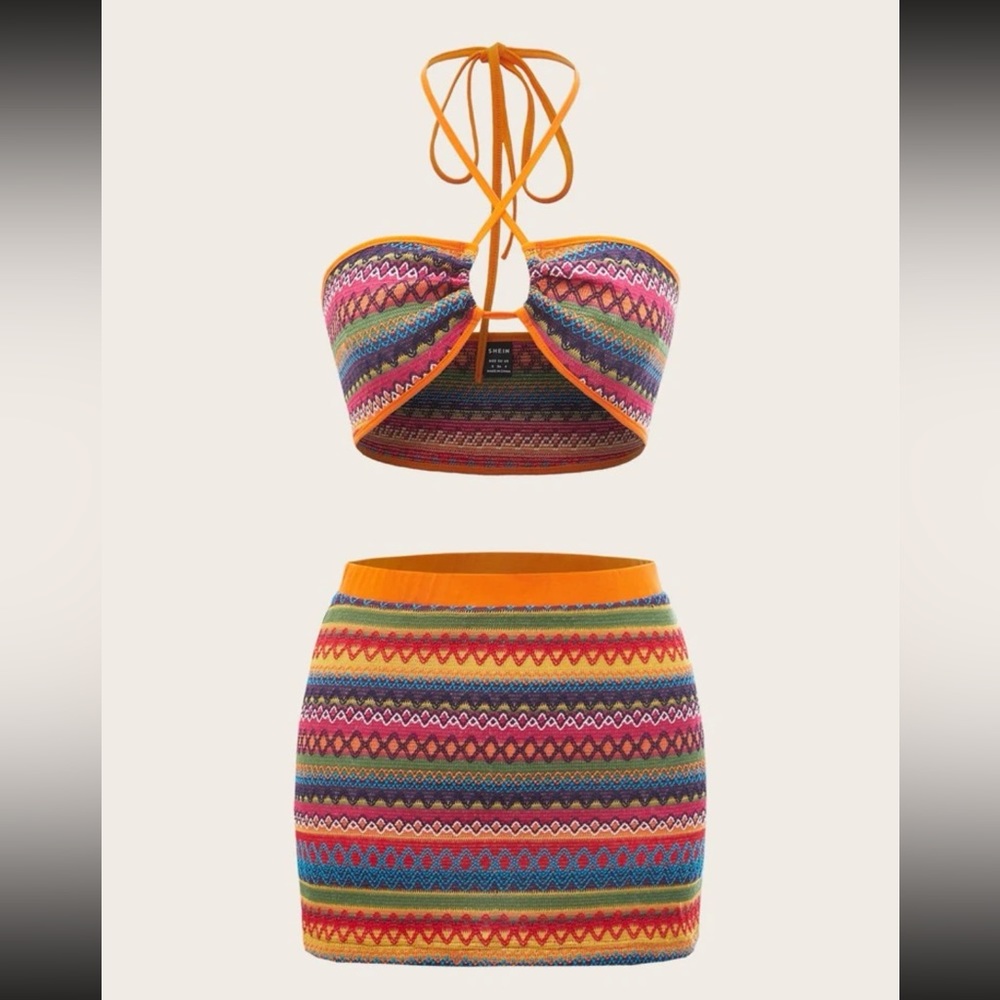 Skirt & halter top set